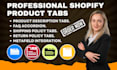 setup shopify product tabs easify tabify bettertabs accordions smattabs folder