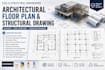 civil and structural engineering architectural floor plan and structural drawin