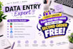 excel data entry,  copy paste, PDF to excel, web research, CRM data