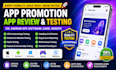 do app promotion, app review, testing ios, android app, software, game website