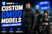 create custom gmod models, rigging, and animations