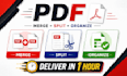 merge, split and organize PDF files professionally