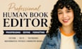 human book editor, proofread fiction book, sci fi, textbook formular book editor