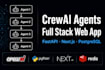build crewai agents full stack website