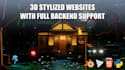 create a full stack 3d web application using threejs and blender