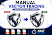manually vector tracing, vectorize logo, refine ai image, label and packaging
