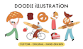 create custom doodle illustration, character, mascot