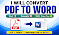 do fast and accurate typing from pdf image or handwritten notes