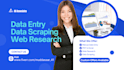 do fast and accurate data entry, data scraping and web research