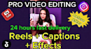 edit viral tiktok , reels with trending captions in 24hours