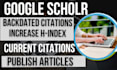 increase google scholar article citations index increasing and profile optimize
