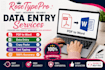 do accurate date entry, PDF to word, copy paste, and data typing