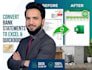convert bank statements to excel CSV and quickbooks