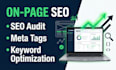 on page SEO issues and optimize your website pages