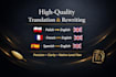 translate and rewrite your texts professionally