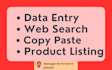 do data entry, copy paste, PDF to excel, and transcription