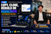 copy clone and develop a website clone