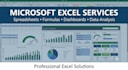 create microsoft excel spreadsheets, formulas, dashboards