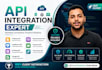 integrate any third party API, rest API, webhook, oauth, stripe API