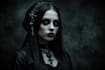 create dark art, metal, gothic illustration
