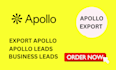 do b2b lead generation extract data from apollo any industry