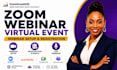 setup zoom webinar, virtual event and webinar registration