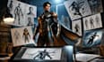 create comic character and superhero art illustration