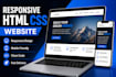 build a responsive HTML CSS javascript website