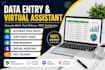 do accurate data entry, copy paste, web research, and virtual assistant