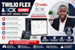 build twilio flex, 3cx, IVR, press 1 bot and call center solution
