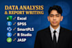 do spss, smartpls SEM, rstudio, or jasp data analysis for your research