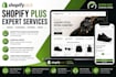 do shopify plus theme customization, shopify plus products page, homepage design