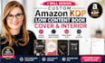 design custom amazon KDP low content book cover and interior