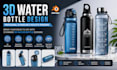 design fashion 3d water bottle