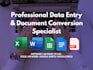 data entry, copy paste and PDF conversion