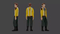 animate 3d psx character model, ps1 vtuber, low poly retro game character design