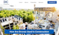 design squarespace construction drone website site development aerial website