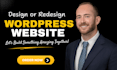 design wordpress business website, woo commerce store redesign