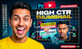 design high CTR thumbnail and eyecatchy thumbnail for any niche
