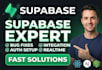 integrate supabase backend, database, and auth into your next js or react app