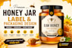design premium honey jar label, packaging design for print