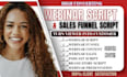 write high converting webinar script that engages your audience and drives sales