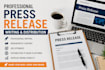write and distribute a professional press release