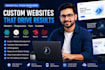 do custom website as full stack developer, front end developer