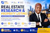 do real estate research, property listing, lead generation