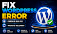 fix wordpress errors, bugs and website issues