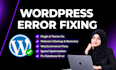fix wordpress errors, bugs and website issues