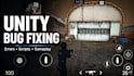fix unity bugs, errors, scripts, UI and gameplay issues