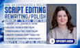 rewrite edit proofread movie script, screenplay formatting polish feature film