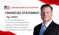 prepare financial statement, balance sheet, p and l, cashflow statement as CPA